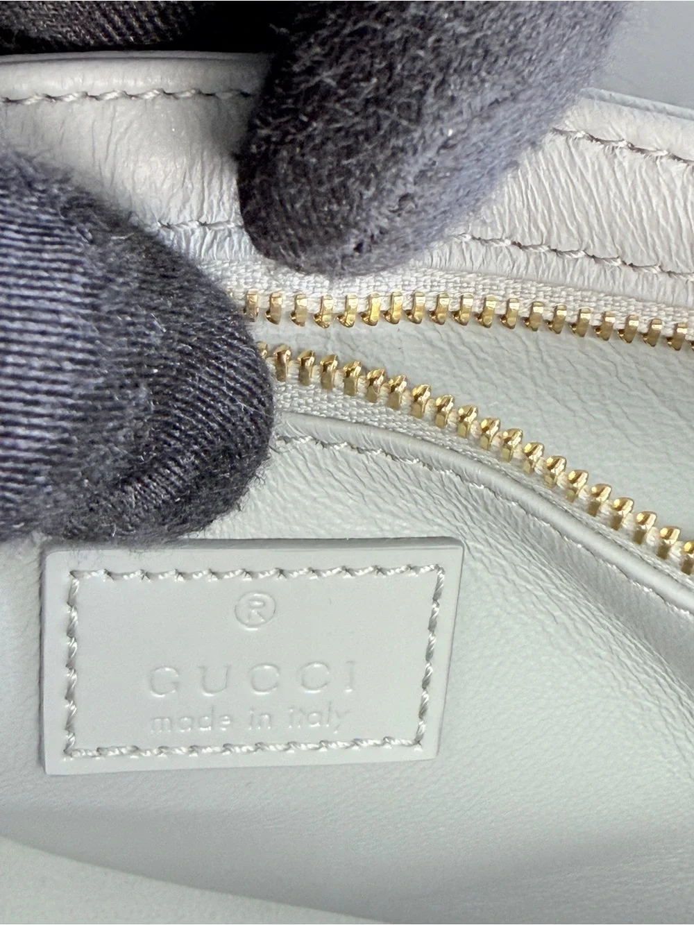 Gucci New Calfskin Siena Shoulder Bag Grey